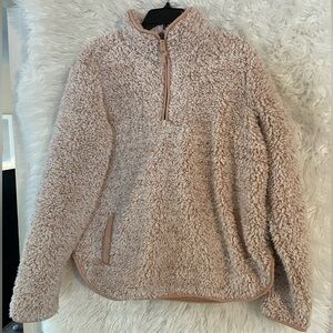 Altar’d State Women’s Faux Sherpa Fleece 1/4 Zip Pullover. Size Large
